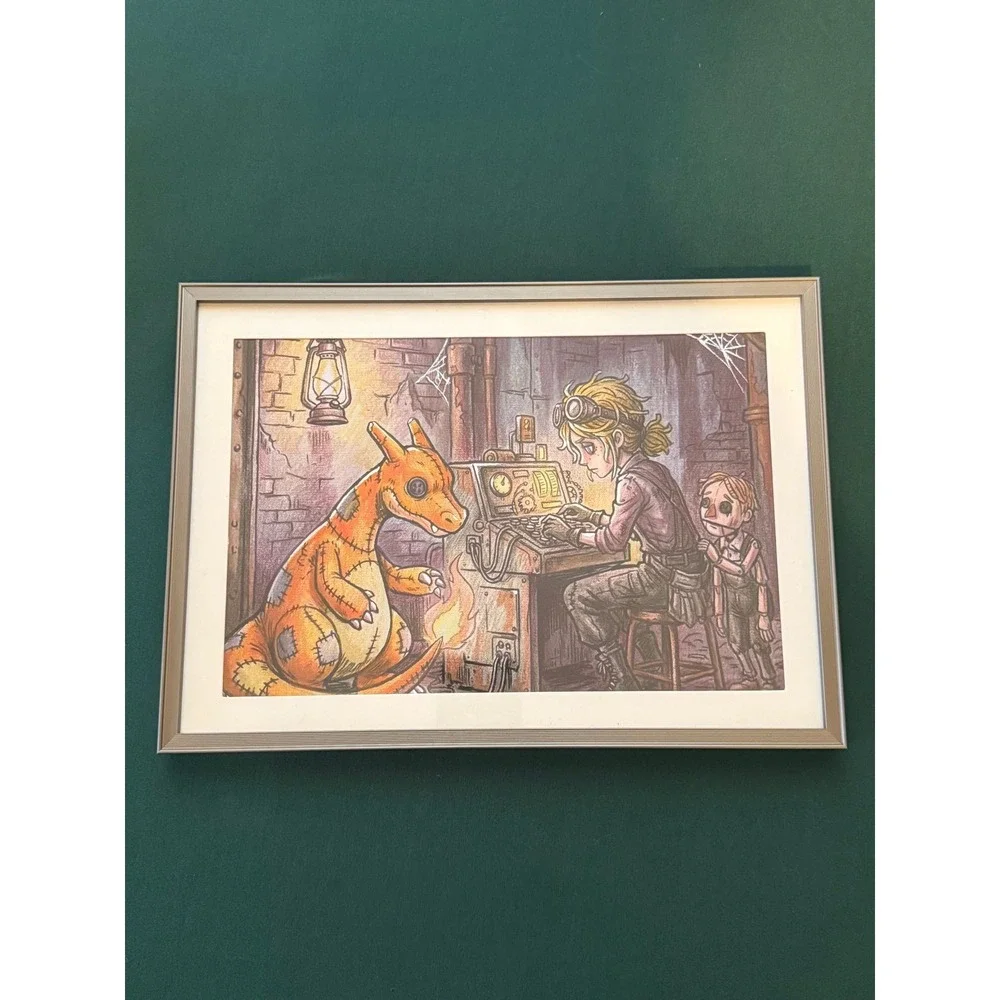 1/1 Charizard Drawing Picture With Frame